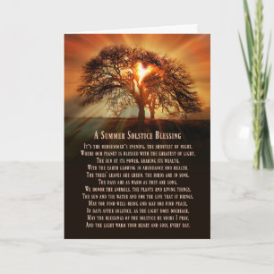 Cartão Pagan Summer Solstice Midsummer's Eve Blessings