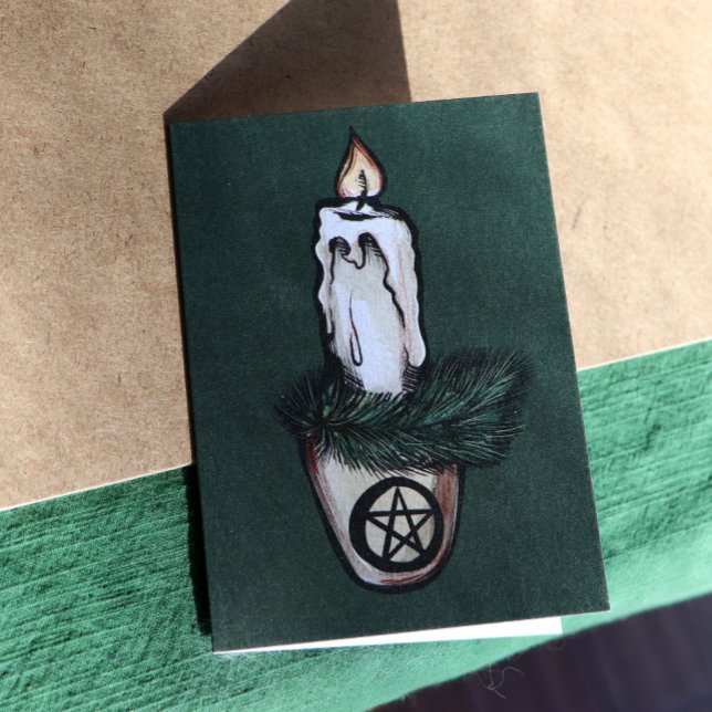 Cartão Pagan Yule Candle wicca (Criador carregado)