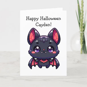Cartão Página Bat and Coloring do Halloween Infantil
