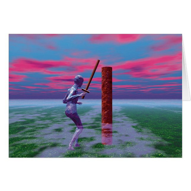 Cartão Página das espadas (Frente Horizontal)