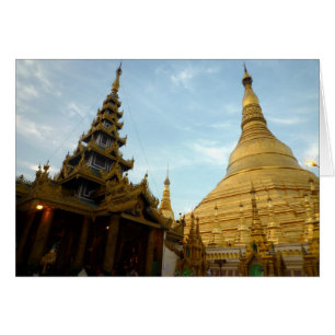 Cartão pagodes do shwedagon