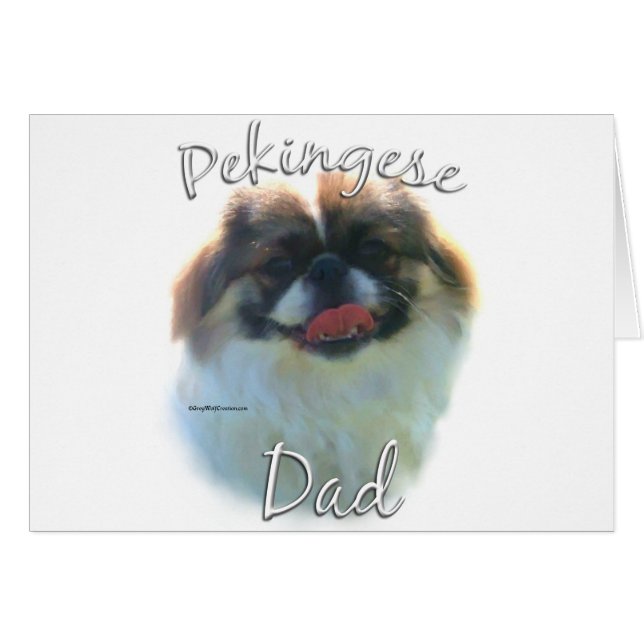 Cartão Pai 2 de Pekingese (Frente Horizontal)