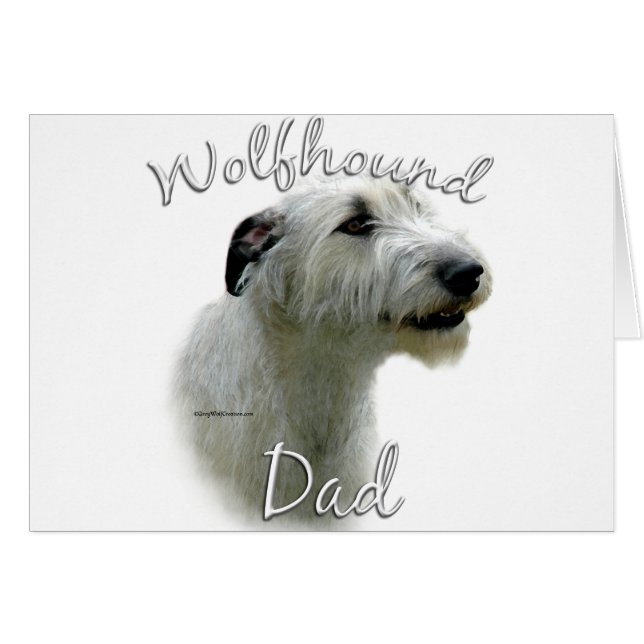 Cartão Pai 2 do Wolfhound irlandês (Frente Horizontal)