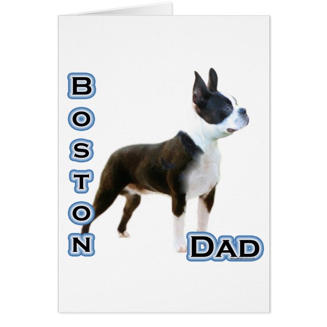 Cartão Pai 4 de Boston Terrier (Frente)