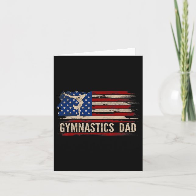 Cartão Pai Americano de ginástica  de ginástica Americana (Frente)