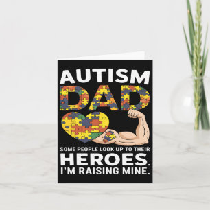 Cartão Pai Autismo Algumas Pessoas Procuram Seus Heróis A