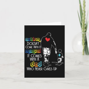 Cartão Pai Autismo Nunca Dar Consciência aos Ups Papa Ins