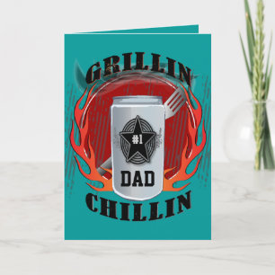 Cartão Pai Barbecue Grillin e Chillin Card