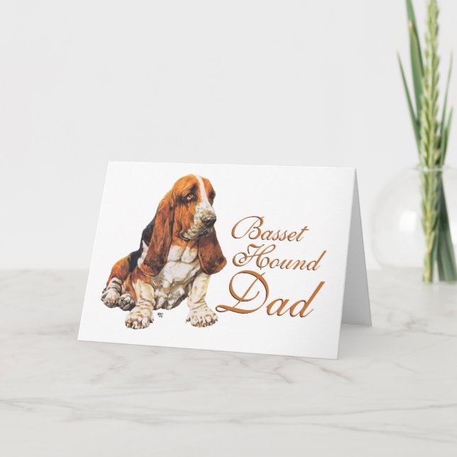 Cartão Pai Basset Hound (Frente)