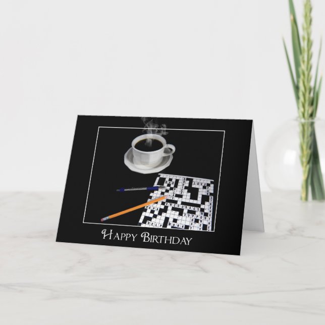 Cartão Pai Birthday Crossword (Frente)