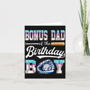 Cartão Pai Bônus Do Menino Do Aniversário Beisebol Sorvet
