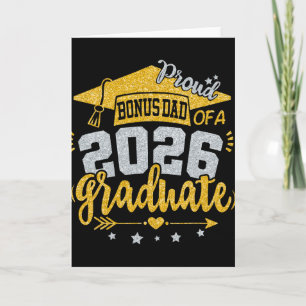 Cartão Pai Bônus Orgulhoso De Um Graduado Da Turma De 202