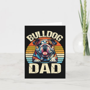 Cartão Pai Bulldog Amantes de Cachorro Dia dos Pais 