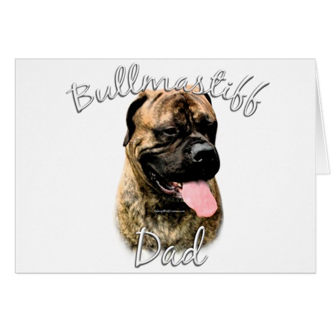 Cartão Pai Bullmastiff 2 (Frente Horizontal)