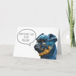 Cartão Pai cachorro Griffon de Bruxelas Feliz Dia dos Pai