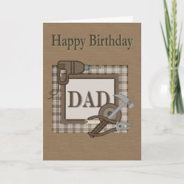 Cartão Pai Carpenter Handyman Birthday