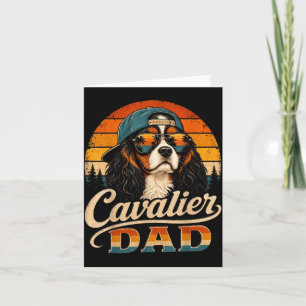 Cartão Pai Cavalier Vintage Cavalier King Charles Spaniel
