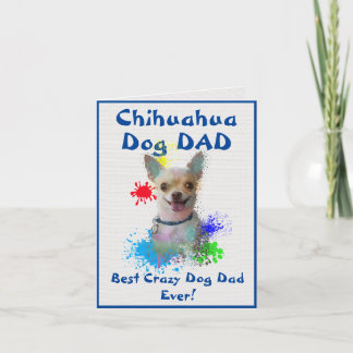 Cartão Pai Chihuahua personalizado Melhor Pai de Cachorro