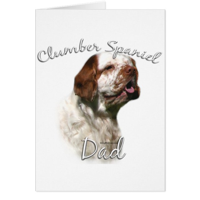 Cartão Pai Clumber Spaniel 2 (Frente)