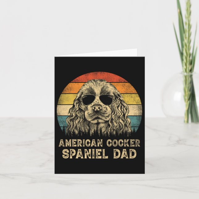 Cartão Pai Cocker Spaniel Americano Amantes de Cães Dia d (Frente)
