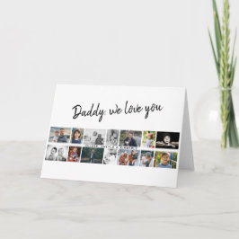 Cartão Pai com Pai 14 Colagem de Fotografias para Criança