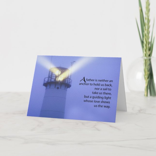 Cartão Pai, como um Farol (Frente)