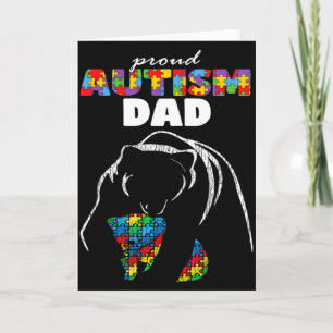 Cartão Pai Conscientização do Autismo Pai Orgulhoso Filho