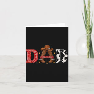 Cartão Pai Cowboy Rodeio Temático Western Aniversário de