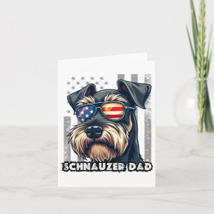 Cartão Pai Cut Mini Schnauzer Dia de os pais Cachorro Us