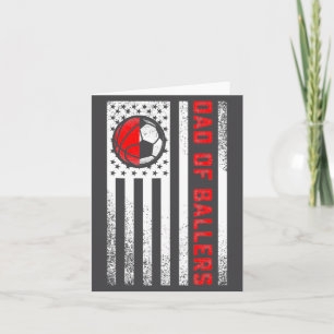 Cartão Pai da Bandeira Americana dos Ballers Basquetebol