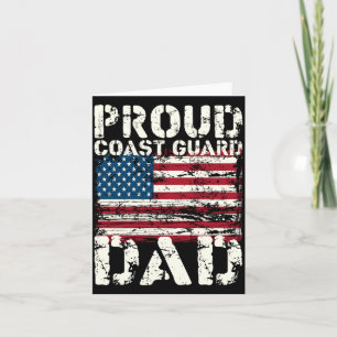 Cartão Pai da Guarda Costeira Masculino Uscg Distressed A