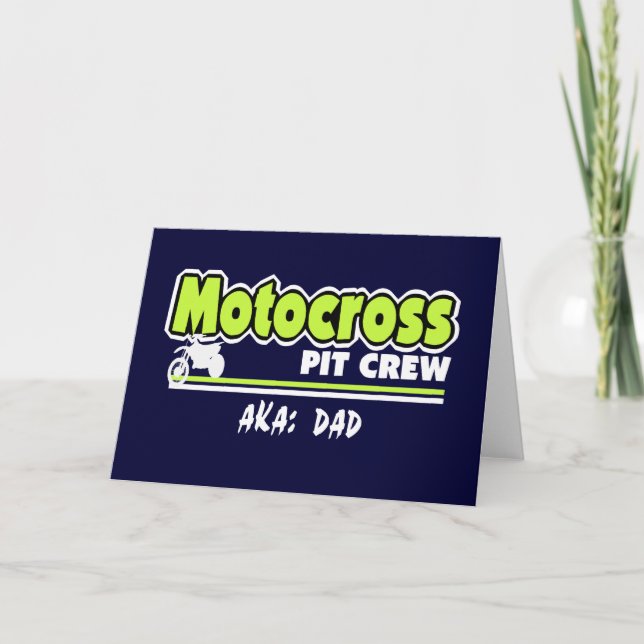 Cartão Pai da Tripulação Motocross (Frente)