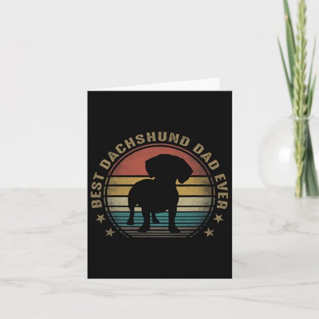Cartão Pai Dachshund Oferta De Dia de os pais Engraçado P (Frente)