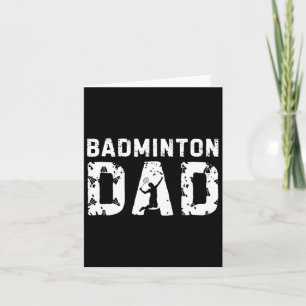 Cartão Pai de Badminton Vintage Esporte Família Dia dos P