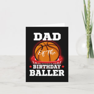 Cartão Pai de basquete aniversário Boy Family Baller b-da