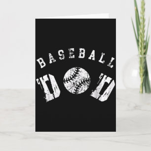 Cartão Pai de Beisebol Retro Feliz Dia dos Pais para Home