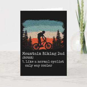 Cartão Pai de Bicicleta de Montanha Ciclista Engraçado, C
