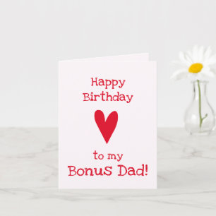 Cartão Pai de bônus! Aniversário de Stepdad Engraçado