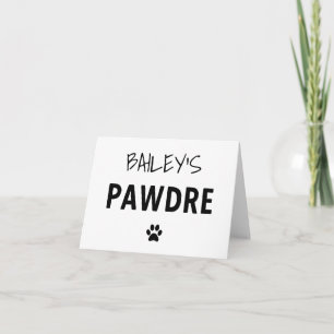 Cartão Pai de Cachorro de Tipografia de Pawdre Personaliz