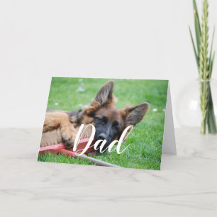 Cartão Pai de Cachorro Personalizado Foto Divertida Feliz