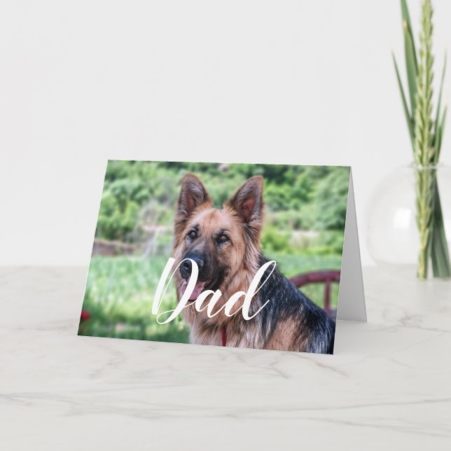 Cartão Pai de Cachorro Personalizado Foto Engraçada Dia d (Frente)