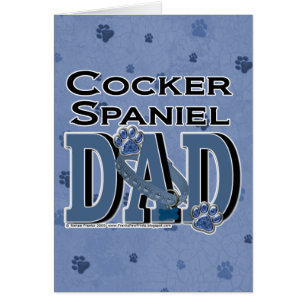 Cartão PAI de cocker spaniel