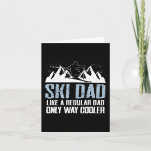 Cartão Pai de Esqui Engraçado Skier Adventure Skiover Cot