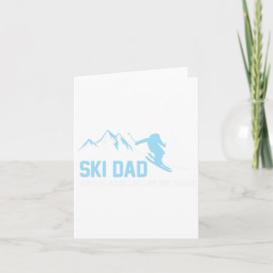 Cartão Pai de esqui Engraçado Skiier Snowy Adventure Aman