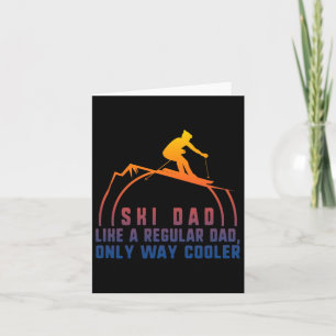 Cartão Pai de Esqui Pai Papa Avô Legal Snowboardin