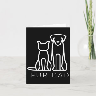 Cartão Pai de Estimação Amante de Gatos e Cães Marido Eng