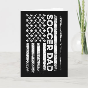 Cartão Pai de Futebol Bandeira Americana Patriótica Dia d