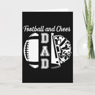 Cartão Pai de Futebol e Cheer de Cheerleader e Pla de Fut