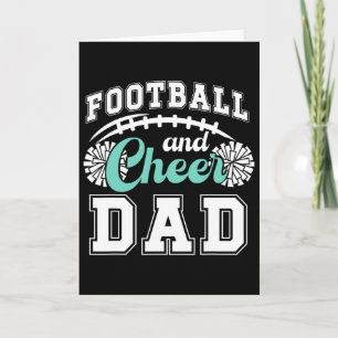 Cartão Pai de Futebol e Cheerleader de Futebol e Cheer
