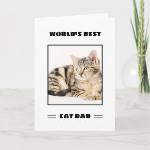 Cartão Pai de Gato Mais Bem do Mundo Foto Personalizada